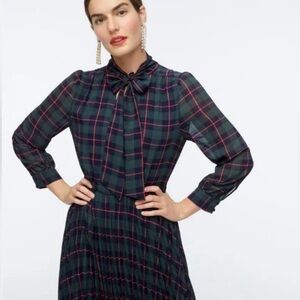 J .Crew Plaid Bow-Tie Dress